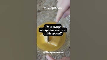 How many teaspoons are in a tablespoon? #facts #shorts