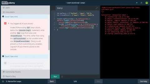 7 - Loops - Javascript - Codecademy