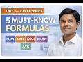 Day 5 – Master SUM, MIN, MAX, COUNT &amp; AVERAGE in Excel | TOP 5 EXCEL CALCULATIONS