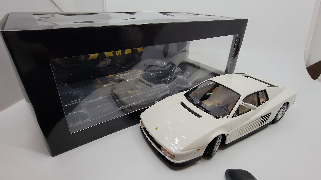 KK Scale 1984 Ferrari Testarossa (Miami Vice) 1/18 Unboxing & First ...