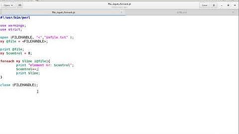 Perl3 - File IO and foreach