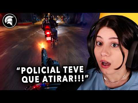 A PRIMEIRA PERSEGUIÇÃO COM TIRO!! - ENQUADROS DE MOTO (EP. 144) - REACT XRACING | Yayah Clipes