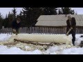 Dugout boat making in Siberia