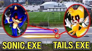 DRONE CATCHES SONIC.EXE & TAILS.EXE ON A HIGHWAY! (ON CAMERA)
