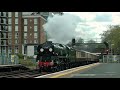 35028 ‘Clan Line’ passes Kensington Olympia