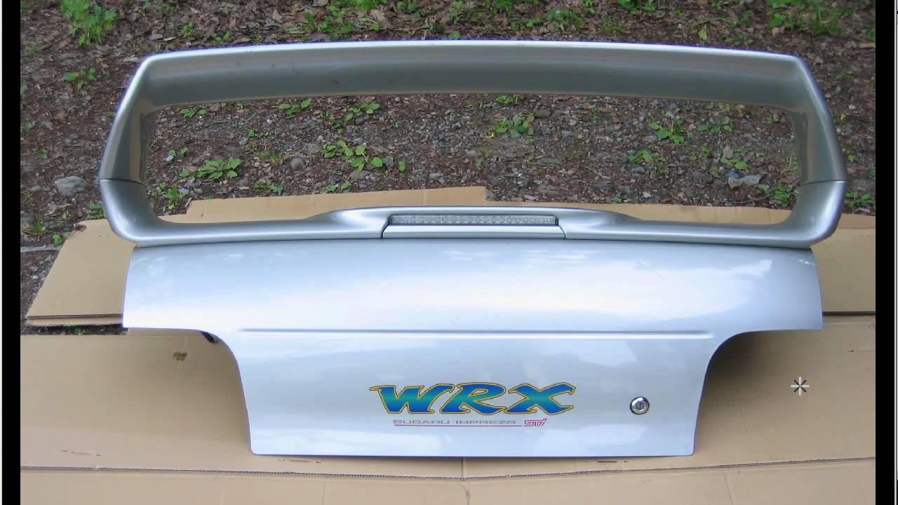 JDM OEM Rear Spoiler wing and Lip Impreza WRX Sti EJ207 - YouTube