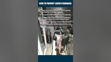 How to Prevent Liquid Floodback Issues