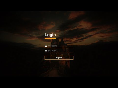 Cool Transparent Login Form Using HTML and CSS