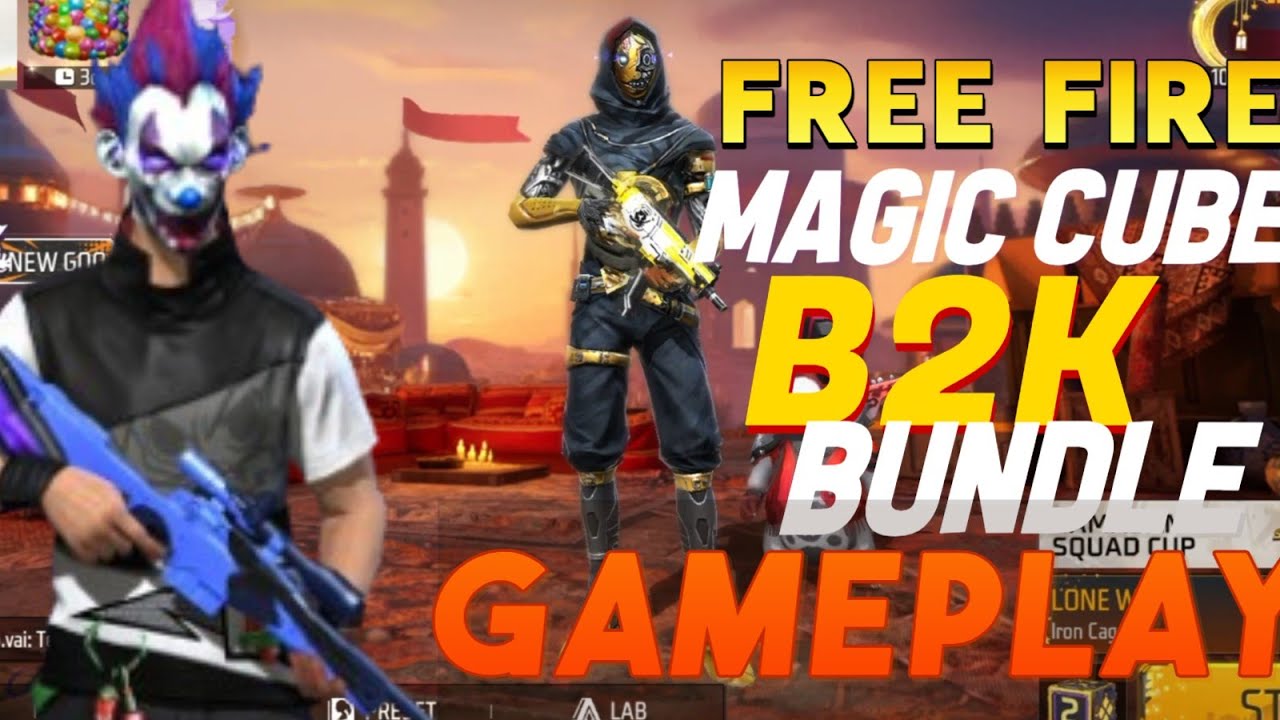 Free fire b2k bundle lone wolf gameplay i got it nagic cube - YouTube