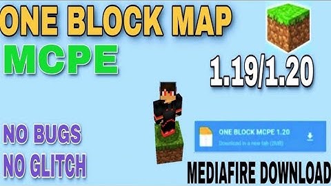 How to download one block survival world map in Minecraft pe 1.19/1.20 | Minecraft one block map