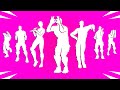 All popular fortnite dances  emotes bounce wit it lunar party  dance dance dance with my hands