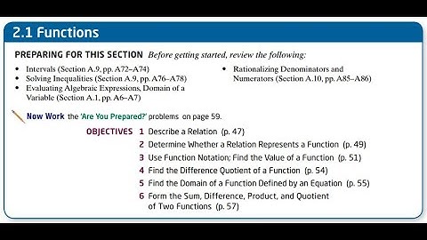 Section 2.1 - Functions