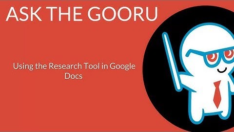 Using the Research Tool in Google Docs