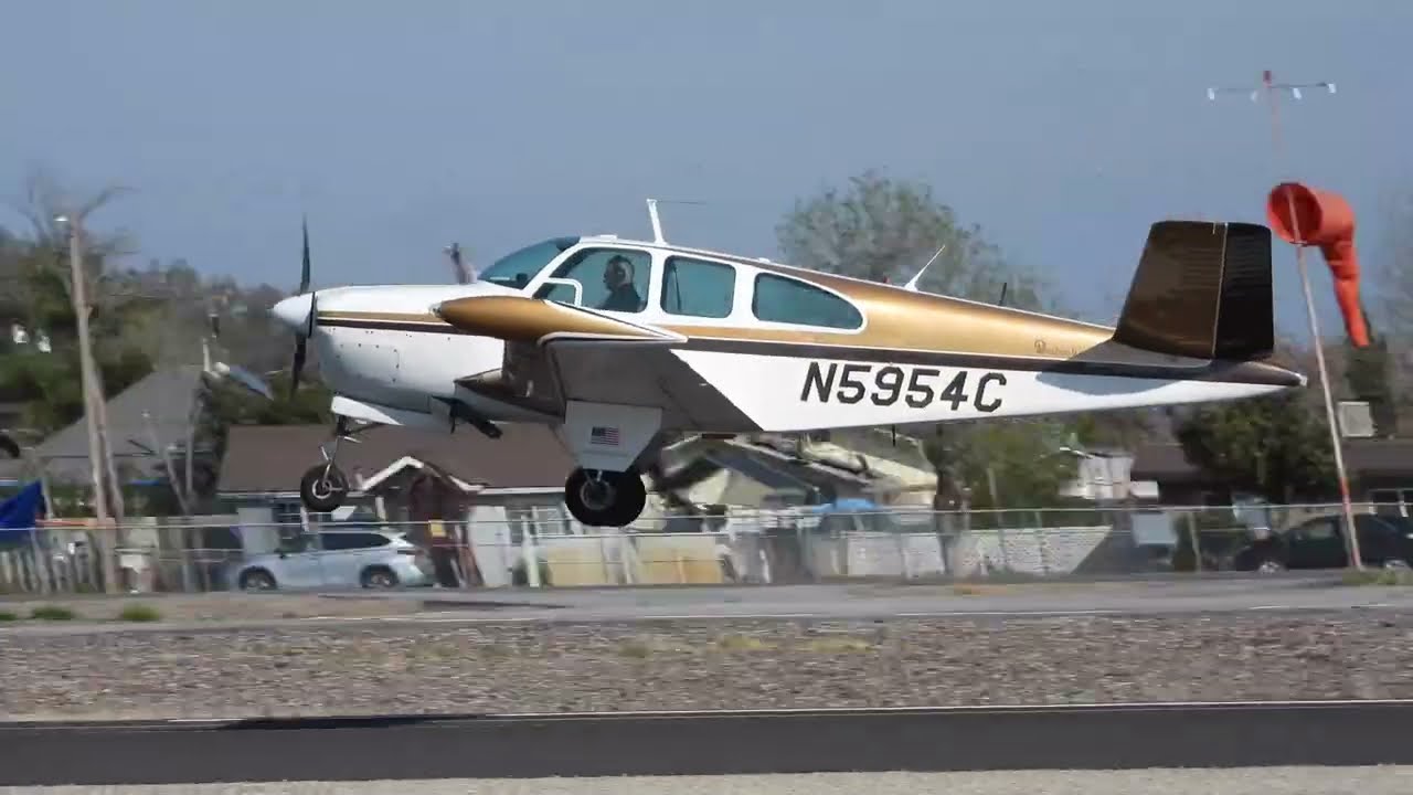 Classic Beechcraft Bonanza and 2 Cessna Aircraft at L45 ( Bakersfield Municipal)!