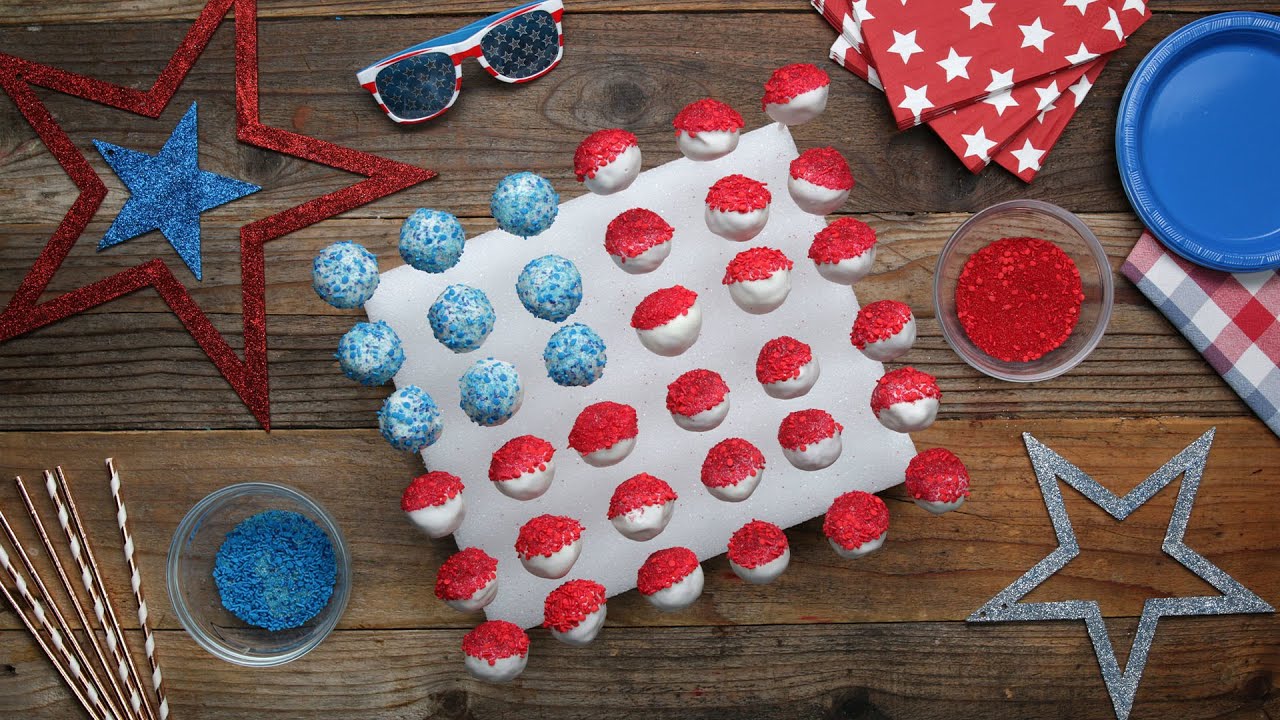 American Flag Cake Pops To Make Your July 4th Sparkle • Tasty