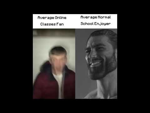 Average Online Classes Fan VS Average Regular School Enjoyer