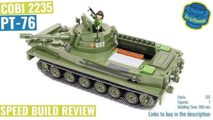 Sluban 689 WWII T-34\85 Medium Tank 2-in-1 Building Brick Kit (687 Pcs)