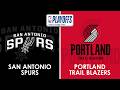 San Antonio Spurs Vs Portland Trail Blazers NBA Live Scoreboard 