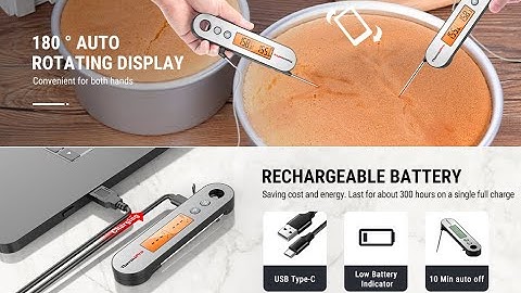 ThermoPro TP610 Dual Food Thermometers with Foldable & Long Wired Probes