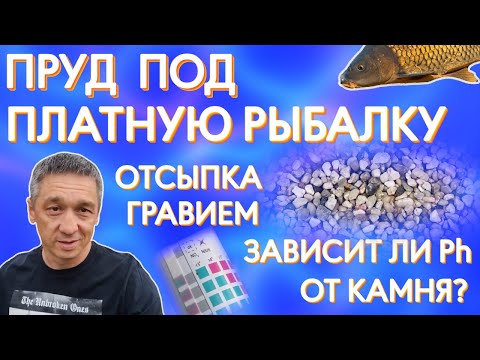 Как сделать пруд для платной рыбалки? Влияют ли камни на Ph? Отсыпка гравием