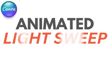 Canva Animation Tutorial | Animated Light Sweep Effect for Text with White Background