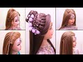 5 pretty open hairstyle for party | fishtail braid - two bun hairstyle | front dutch braid hairstyle