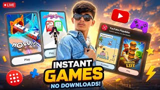 🌿HUZZUU IS LIVE🌿PLAYING YOUTUBE PLAYABLES 😱 NO DOWNLOAD INSTANT GAMES 🎮🔥 ON LIVE