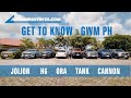 Get to know gwm philippines  tank 300 cannon ora 03 ev haval h6 and haval jolion