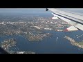 Landing at Sydney International Airport.