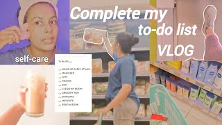 TO-DO LIST VLOG l get productive with me! grocery shopping, workout, skincare