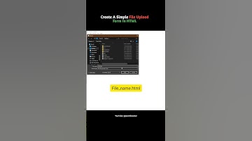 Create a Simple File Upload Form in HTML | HTML Tutorial #html #shorts
