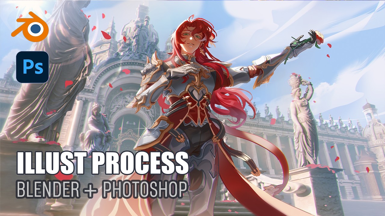 [Speedpaint] Argenti Honkai Star Rail - commentary in captions