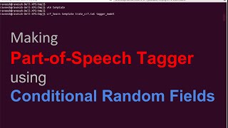 Build a Part-of-Speech Tagger using Conditional Random Field