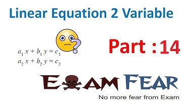 Maths Pair of Linear Equation in two variable part 14 (Algebraic Cross Multiplication) CBSE class 10