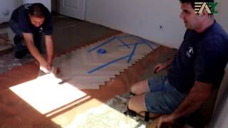 Time Lapse Installing Herringbone European Oak with Fortane LD