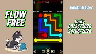 Flow Free - August 24, 2026 Daily Level Solution Walkthrough screenshot 4