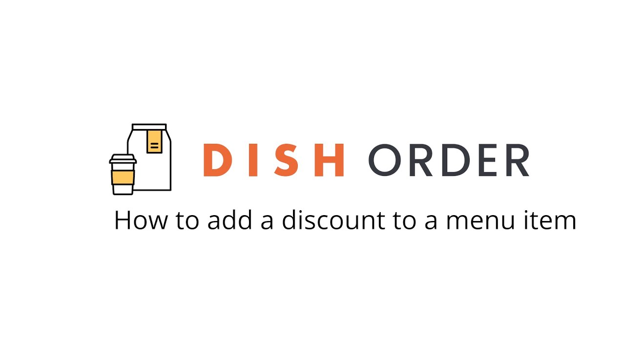 DISH Order How to add a discount to a menu item YouTube