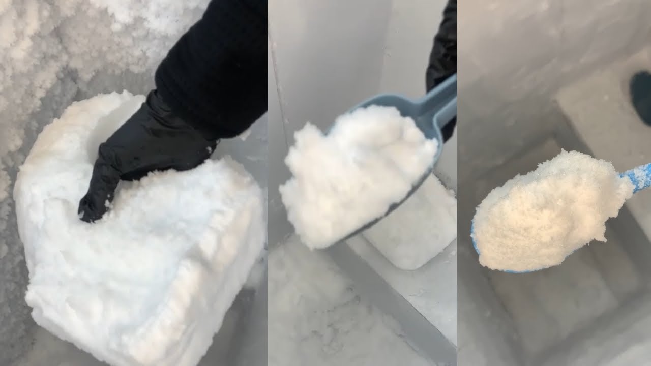 FREEZER FROST ASMR | CRUNCHY & SQUEAKY CHUNKS EATING ❄️| ODDLY SATISFYING | #iceeating #iceasmr #ice