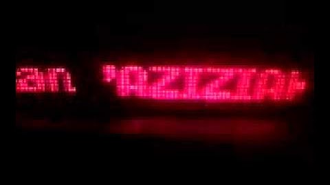 AVR Led running text 69x8