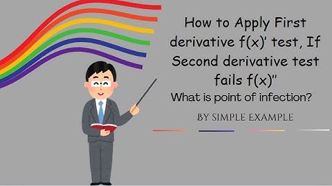 How to apply first derivative test? If the second derivative test fails.