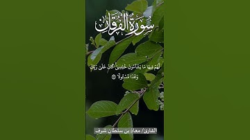 قل أذلك خير أم جنة الخلد... بصوت القارئ/معاذ بن سلطان شرف #تلاوات #شهر #مزامير #روائع