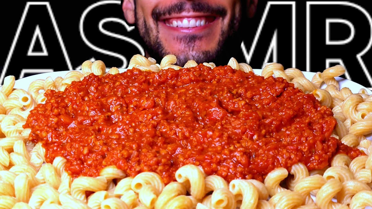 ASMR MACARONI BOLOGNESE PASTA (EATING SOUNDS) NO TALKING MUKBANG