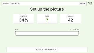 What is 34% of 42 Step-by-Step Percent Video