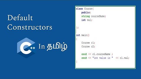 Default Constructors | C++ in Tamil | Logic First Tamil