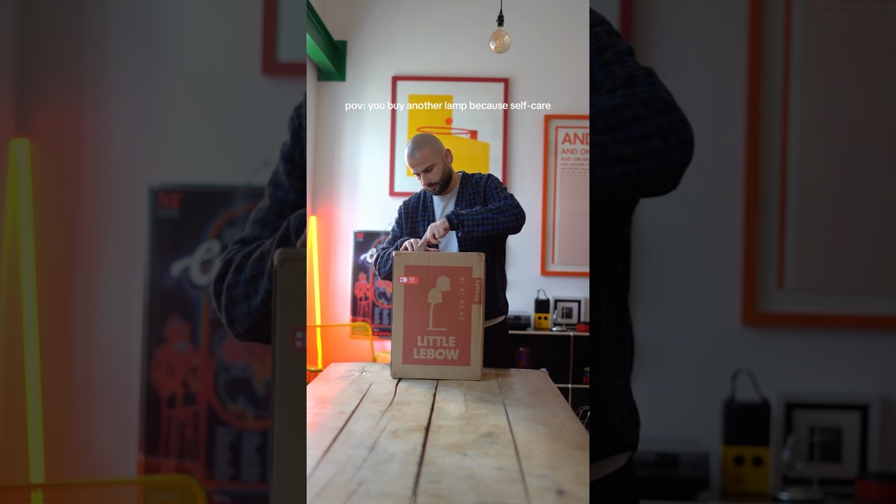 ASMR Unboxing the Fatboy Little Lebow Lamp #unboxing #asmr #interiordesign #lamp #designer #design