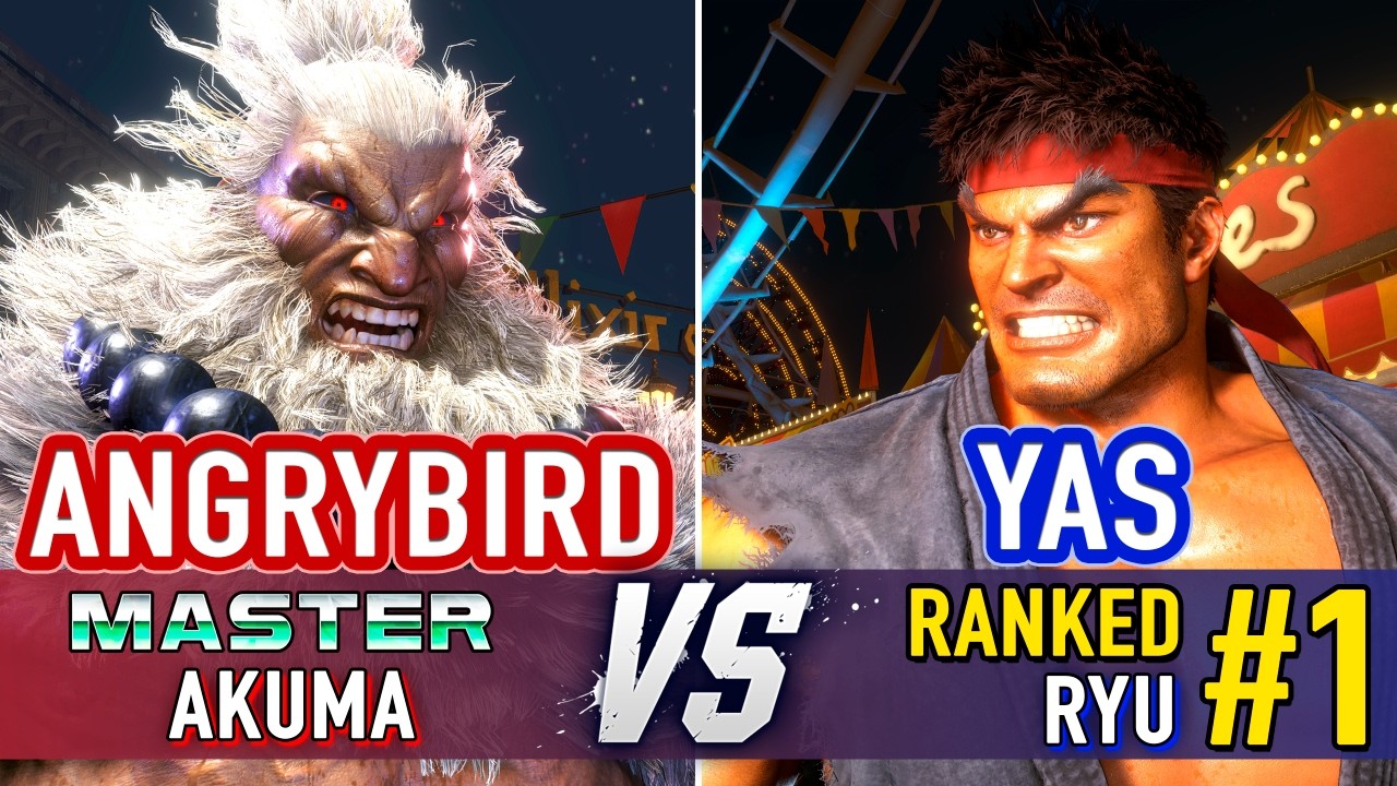 SF6 🤜 ANGRYBIRD (Akuma) vs YAS (#1 Ranked Ryu) 🤛 SF6 High Level Gameplay