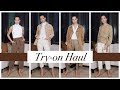 Spring Neutrals - Try on Haul 2019 | H&M, Zara | Sharlene Radlein