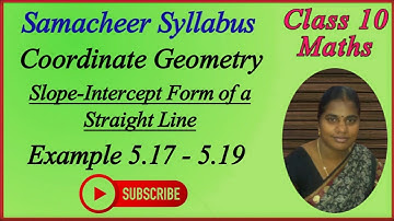 10th Maths | Chapter 5 - Coordinate Geometry | Example 5.17 - 5.19