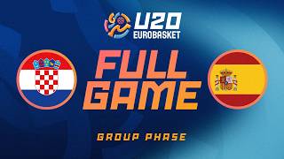 Group Phase | Croatia v Spain | Full Basketball Game | FIBA U20 Women's EuroBasket 2026