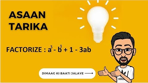 Factorize: a3  - b3 + 1 + 3ab || Polynomials || Class 9